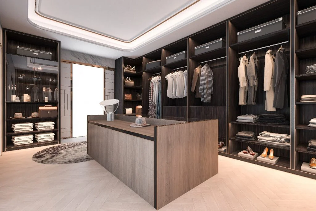 render de closet amplio